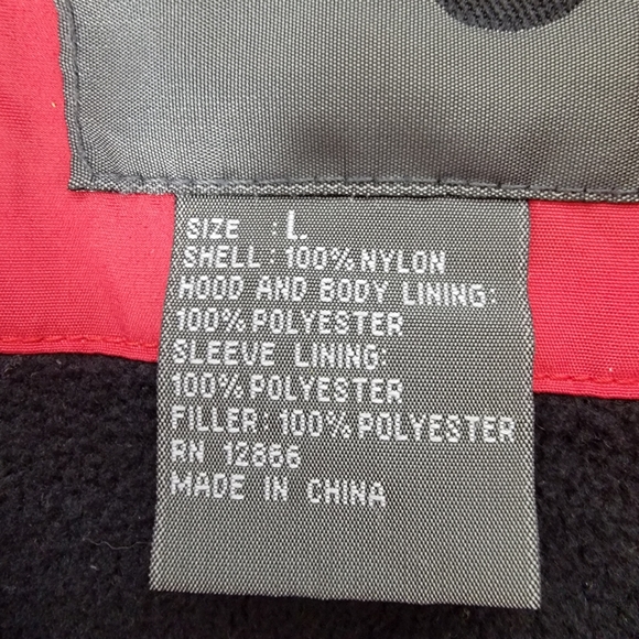 Outdoor Exchange Retro 90's Red Hooded Parka Winter Coat Jacket Men's Size Lg - Picture 13 of 16